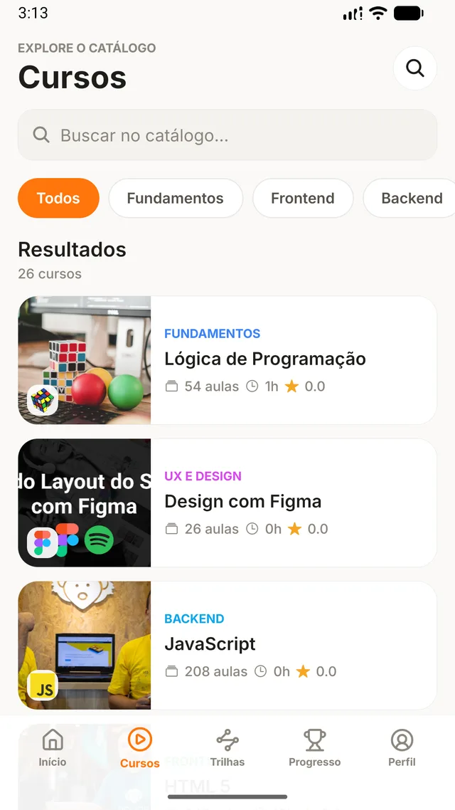 App Hcode Class — Catálogo completo